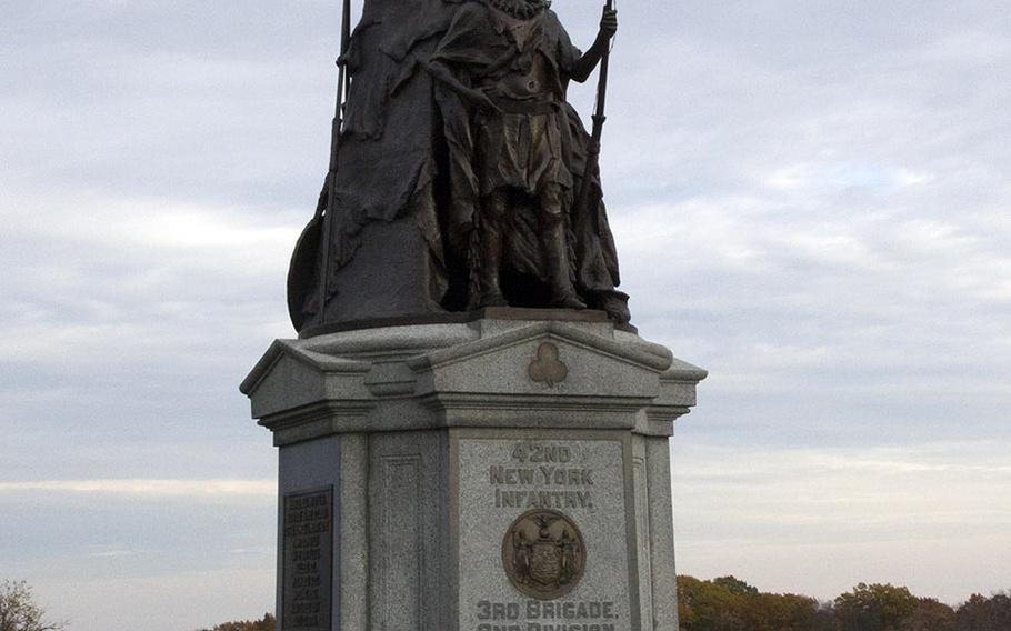 A monument honoring New York's Tammany Reginent at Gettysburg National Military Park, Oct. 31, 2015.