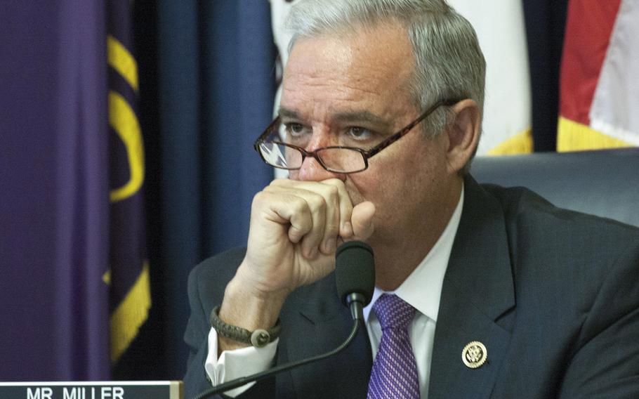 "VA officials say they are committed to accountability, but time and again the behavior of corrupt and incompetent employees goes virtually unpunished," said House Veterans Affairs Committee Chairman Rep. Jeff Miller, R-Fla., shown here listening to testimony on a hearing about the VA in April, 2015.
