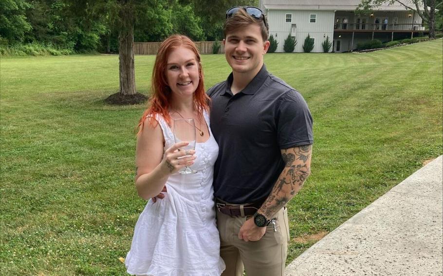 Staff Sgt. Ryan Knauss, 23, shown here in an undated photo with his wife, Alena, was assigned to 1st Special Forces Command and had expected to move to Washington, D.C.