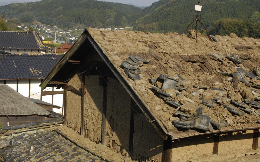 Earthquake damaged houses near Kumamoto, Japan on Tuesday, Apirl 19, 2016. The region was hit by a 6.5 magnitude quake on April 14, then with a 7.3 quake less than 24 hours later. 


Seth Robson/Stars and Stripes