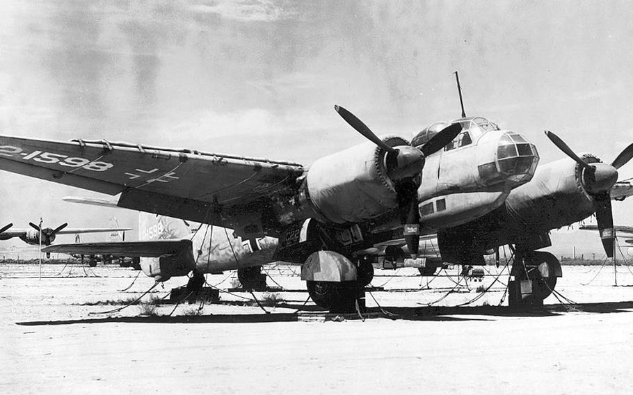 An undated file photo of a German Junkers JU-88 aircraft at the Boneyard.