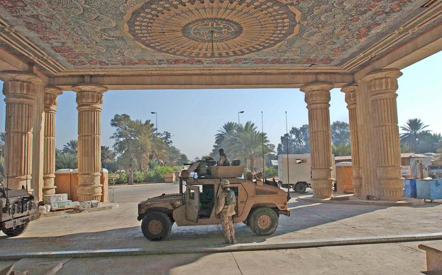 Saddam Hussein's former palace at Camp Prosperity became the home of Charlie and Delta Companies, 3rd Battalion, 325th Airborne Infantry Regiment, 82nd Airborne Division, as seen in this Dec. 2004 photo.