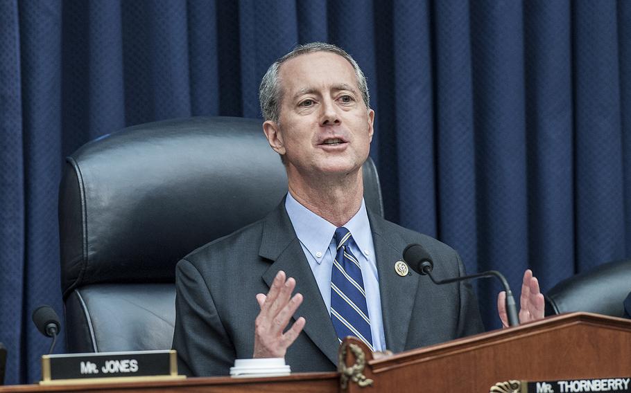 Chairman of the House Armed Services Committee, Rep. Mac Thornberry, R-Texas, speaks during a hearing Feb. 7, 2017, on Capitol Hill addressing the readiness of the U.S. military. "I continue to be concerned - and sometimes even disturbed - by evidience that is accumulating on the damage inflicted upon our military in recent years."
