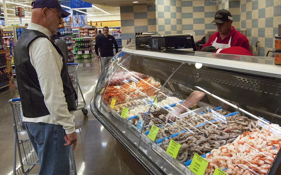 In a Feb. 2, 2017 photo, Lawrence Kronbach shops at the new Naval Air Station Jacksonville Commissary.