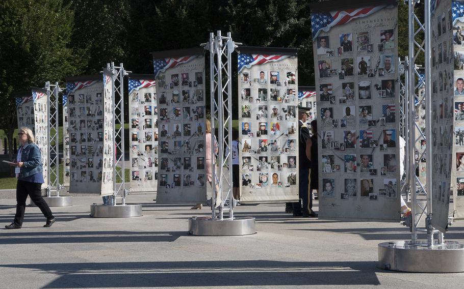"Remembering Our Fallen," a traveling tribute to those who have died since 9/11 in the war against terrorism, September 7, 2017 at the Lincoln Memorial in Washington, D.C.