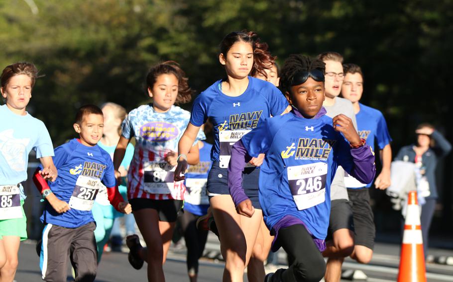 The annual Navy Mile fun run took place in Washington on Oct. 1, 2017, with runners of all ages turning out to participate. 