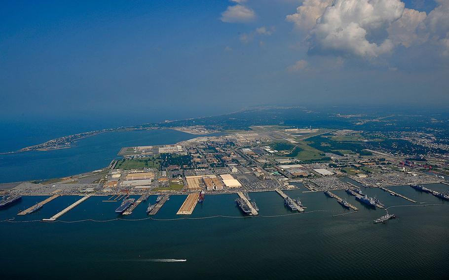 Naval Station Norfolk, the largest naval base in the world, in Virginia on July 7, 2011.