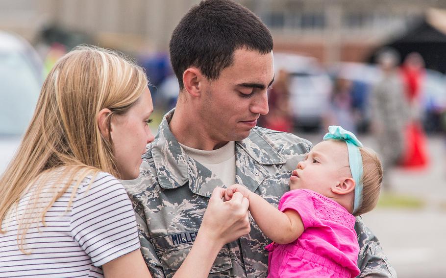 Airmen with the 139th Airlift Wing, Missouri Air National Guard, bring their families to participate in a Family Fun Day, at Rosecrans Air National Guard Base, St. Joseph, Mo., July 6, 2017. 