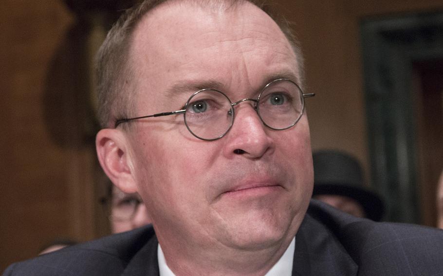 Mick Mulvaney, director of the Office of Management and Budget and acting director of the Consumer Financial Protection Bureau, at a Senate hearing in April, 2018.
