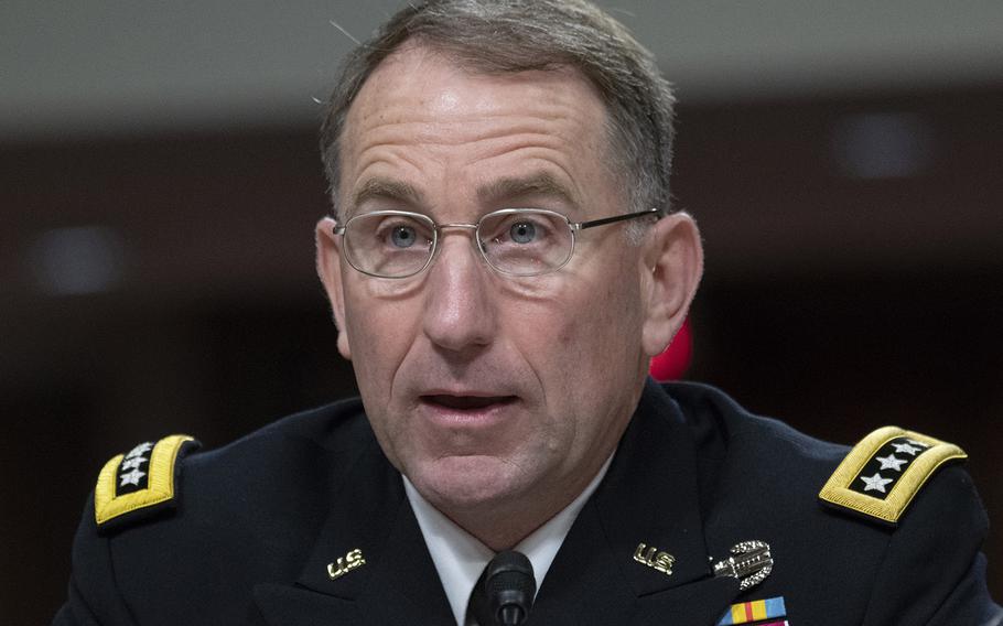 Gen. Robert B. Abrams, at a Senate Armed Services Committee hearing in 2018.