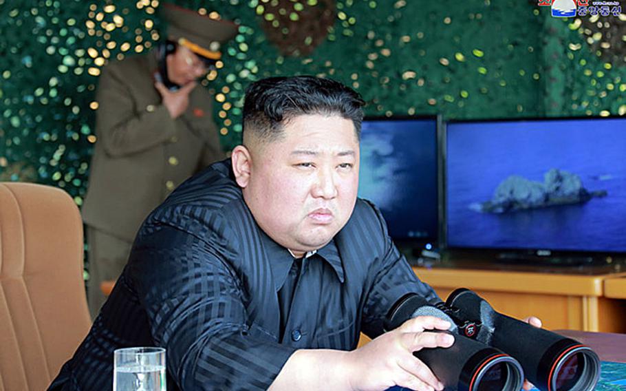 North Korean leader Kim Jong Un observed a live-fire drill Saturday in the east coast town of Wonsan.