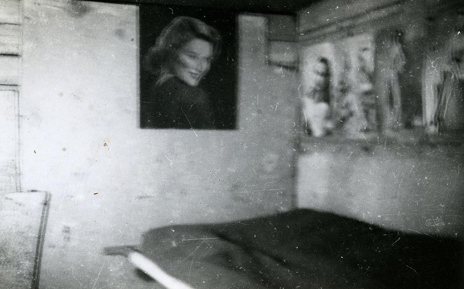 A picture of Ruth Reise at 16 hung in Ben Reise's bunk while he was serving overseas.