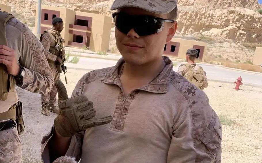 Lance Cpl. Jared Schmitz, 20, of Wentzville, Mo., shown here in an undated photo from social media, was identified as one of the victims of  Thursday’s explosion at the Kabul airport.