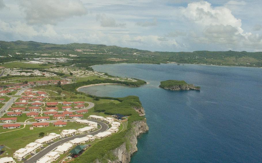 Parts of Naval Base Guam are seen from the air on Aug. 19, 2010. 