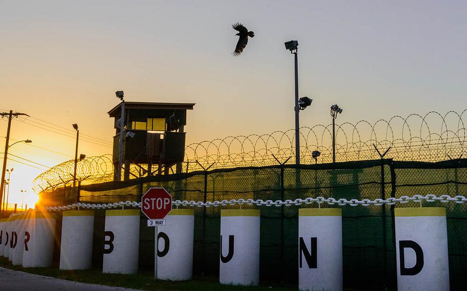 The sun rises over Camp Delta at Guantanamo Bay’s detention facility on Nov. 29, 2018. 