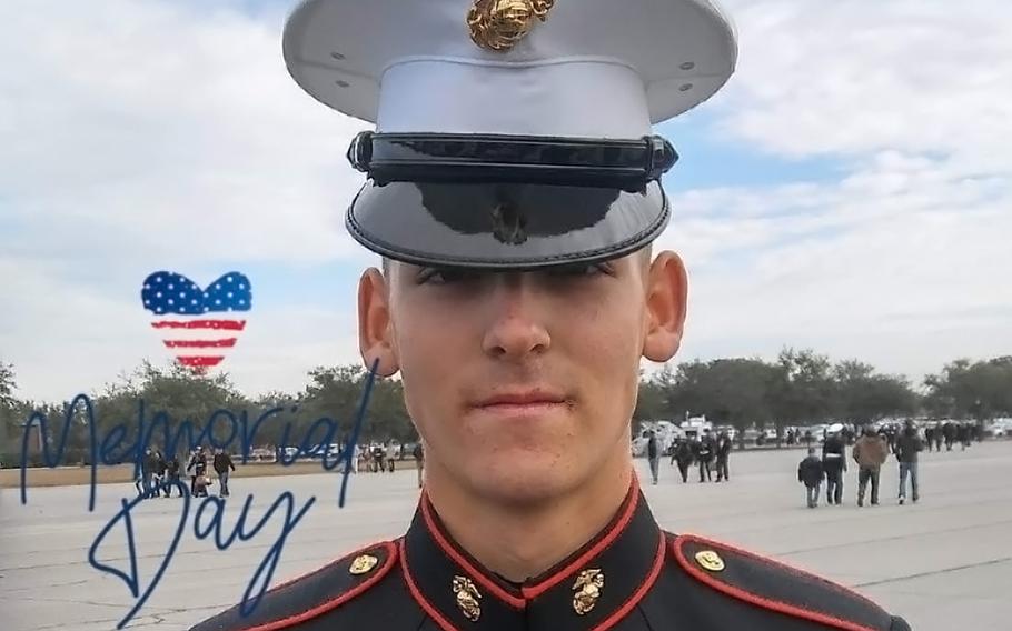 Cpl. Douglas A. Mott,shown here in an undated photo posted to social media, died June 8 from injuries he received after being hit by a vehicle nine days earlier.