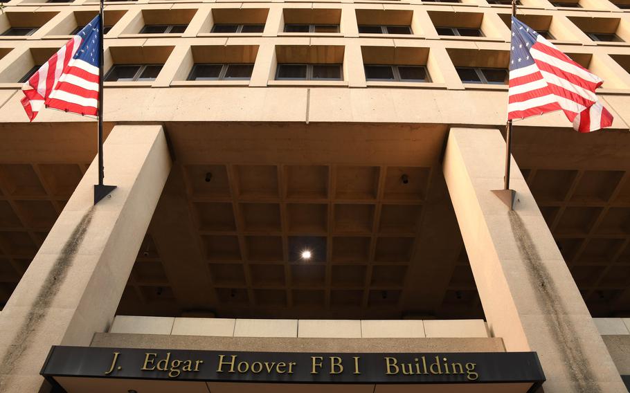 The J. Edgar Hoover FBI Building in Washington, D.C. is shown in an undated file photo.
