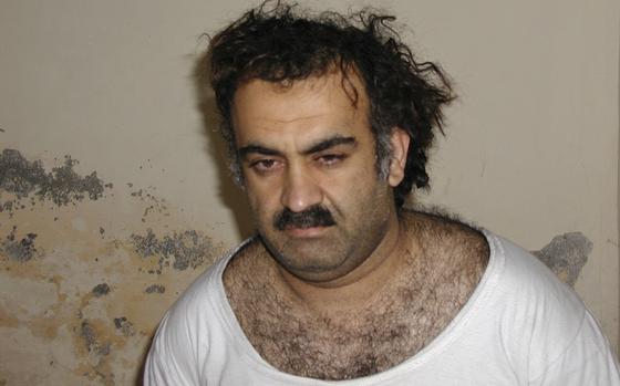 In this March 1, 2003 file photo obtained by The Associated Press, Khalid Sheikh Mohammed is seen shortly after his capture during a raid in Pakistan. The leading propagandist of al-Qaida, labeled the “principal architect of the 9/11 attacks” by the 9/11 Commission, he was captured by the CIA and Pakistan’s secret police, then spirited to CIA prisons in Poland and Afghanistan and finally to Guantanamo.