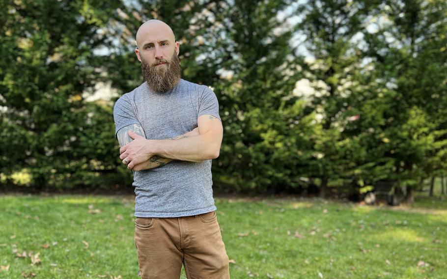 Kristofer Goldsmith, an Iraq War veteran, works to support veterans vulnerable to radicalization from anti-government groups. 