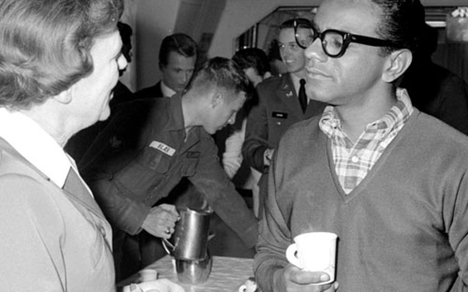 Johnny Mathis, during his 1966 tour of U.S. bases in South Korea.