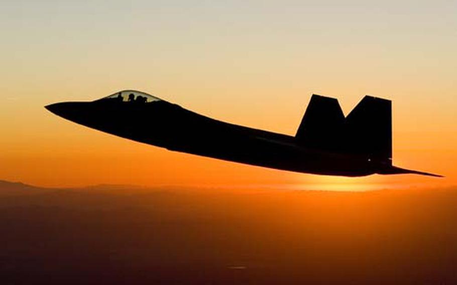 The F-22 Raptor, built by Lockheed Martin.