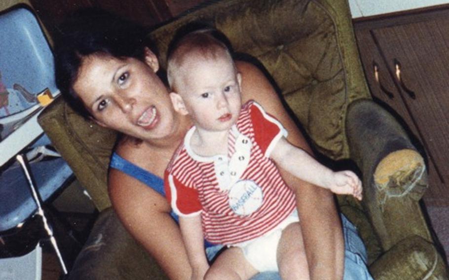 Jeanette Baker with her son, Jonathan Hughey.