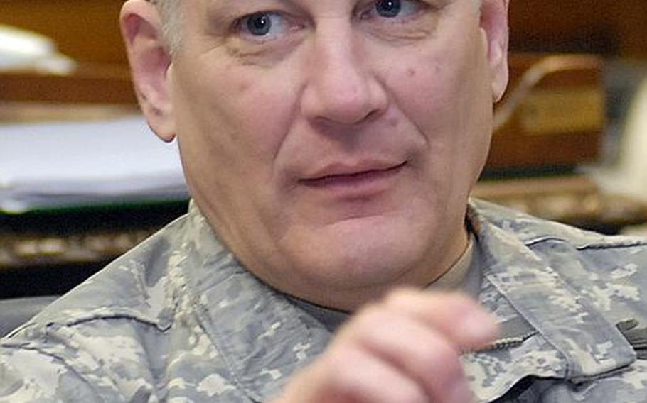 U.S. Army Europe commander Gen. Carter Ham, seen here during an interview with Stars and Stripes in 2008, has been nominated to take the helm at U.S. Africa Command, replacing Gen. William "Kip" Ward.
