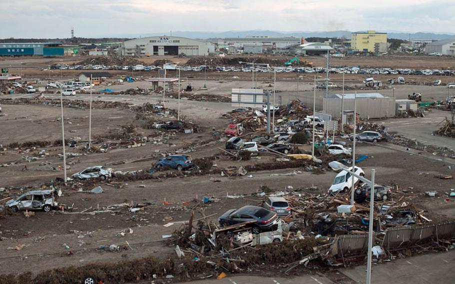 Despite the current look of carnage that is the Sendai Airport area, the U.S. military worked tirelessly to bring the airport back online enabling humanitarian aid to arrive and has continued to clear the area of wrecked cars and other debris.
