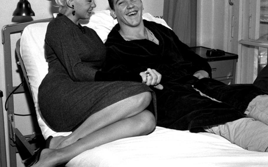 Jayne Mansfield in Germany in 1957.
