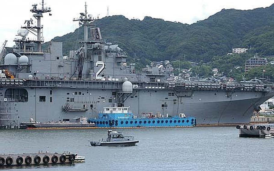 The USS Essex unexpectedly returned to Sasebo Naval Base on Thursday. The ship was heading to Australia for a joint international exercises, but was forced to turn around because of an undisclosed maintenance issue.