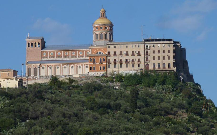 The Santuario di Tindari was built in the 1960s high on a hilltop overlooking the Tyrrhenian coast and can be seen for miles. It is home to a revered Madonna Nera, or Black Madonna.