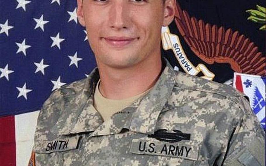 Joshua Smith, then an Army specialist, in an official photo