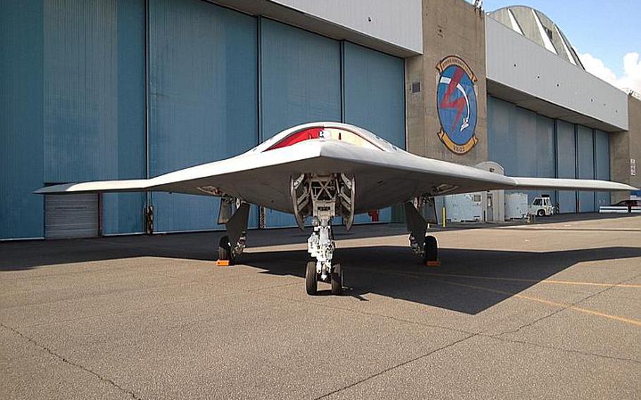 The Navy predicts that its experimental autonomous drone, the Northrop-Grumman X-47B, shown last week at Naval Air Station Patuxent River in Maryland, will conduct its first autonomous takeoff and landing from a carrier in 2013.