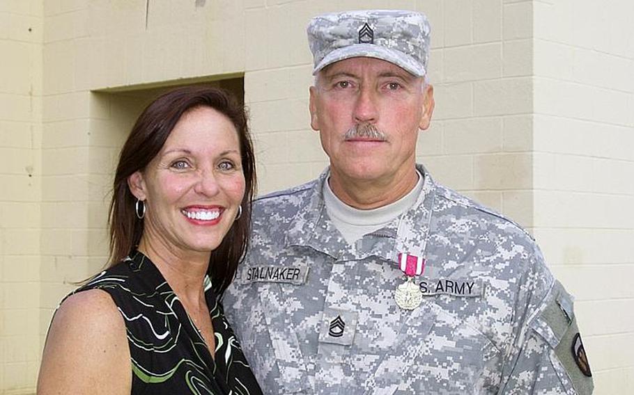 Sgt. Rex Stalnaker, posing with his wife, Kathy, in October 2010, was at Fort Hood's Soldier Readiness Processing Center when the shooting rampage happened on Nov. 5, 2009.