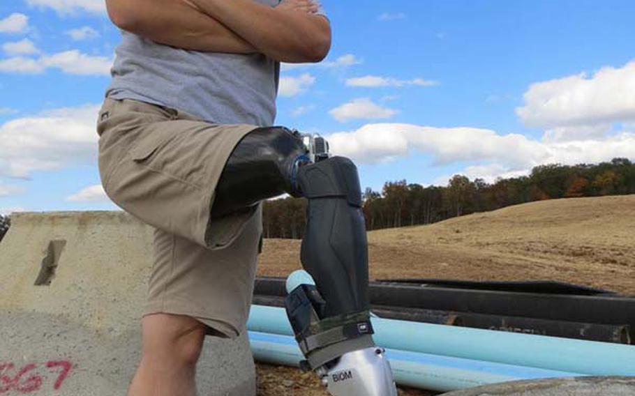 New developments in lower limb prosthetics that mimic the human body have dramatically improved the life of retired Marine William Gadsby, who was wounded by an IED and sniper's bullet in Iraq that ultimately claimed his right leg.