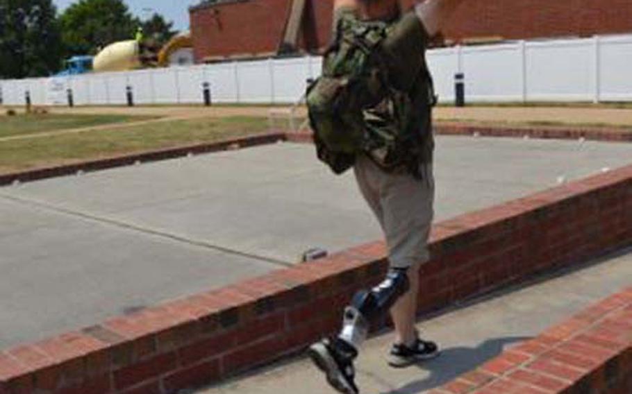 Retired Marine William Gadsby says that prosthetics have dramatically improved his mental well-being and life, and have allowed him to resume a highly active life.