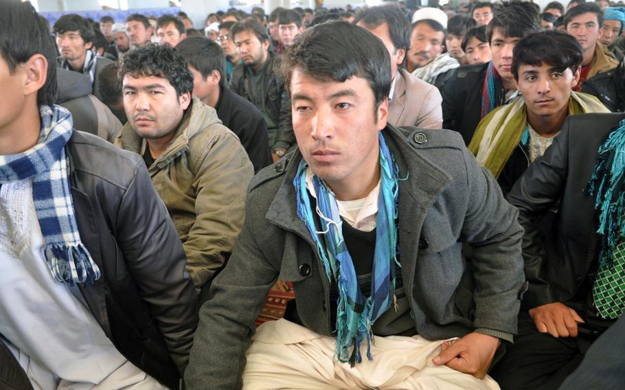 Afghan Shias attend Ashura services Thursday in the main mosque of Bamiyan, a stronghold of Afghanistan's Shia Hazara minority in the center of the country. Ashura is a day of mourning for Shia Muslims, commemorating the martyrdom of Hussein Ibn Ali, grandson of the prophet Muhammad