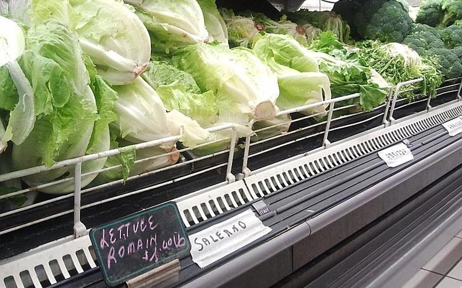 Hastily made labels giving the origins of Italian-grown vegetables and fruit appeared in the Naples commissary after recent media reports on toxic dumping in the area.