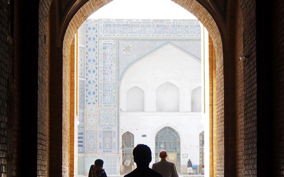 Entrance to the Jami Mosque, in Herat, a regional capital in the far west of Afghanistan.