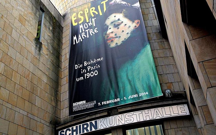 Louis Anquetin's "La femme à la voilette" adorns the giant poster for the "Esprit Montmartre: Bohemian Life in Paris around 1900" exhibition at the Schirn Kunsthalle in Frankfurt, Germany. The show, featuring more than 200 works by 26 artists, runs until June 1, 2014.