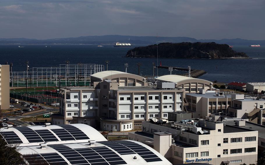 Yokosuka Naval Base as seen from Weather Hill.