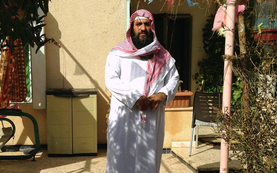Sheikh Mohammad al-Chalabi in his garden in Jordan's southern city of Maan, on Jan.24, 2105. The leader of a militant Salafist group seeking to establish Islamic rule said a continuing crackdown against Islamist groups and support for U.S. military action could produce a backlash.