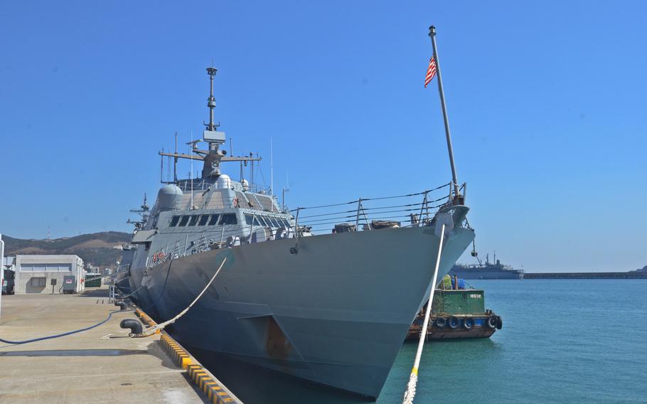 The USS Fort Worth remains in port Saturday in Busan, after finishing its part of Foal Eagle, a bilateral annual exercise conducted with South Korea.