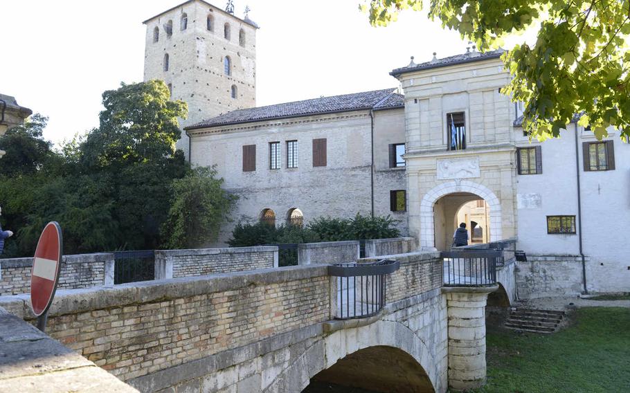The Porta Friuli (Friulian gate) is the only entrance left in Portobuffole, Italy, from medieval times. The tower behind it is the only one of seven standing at its original height. 

Kent Harris/Stars and Stripes