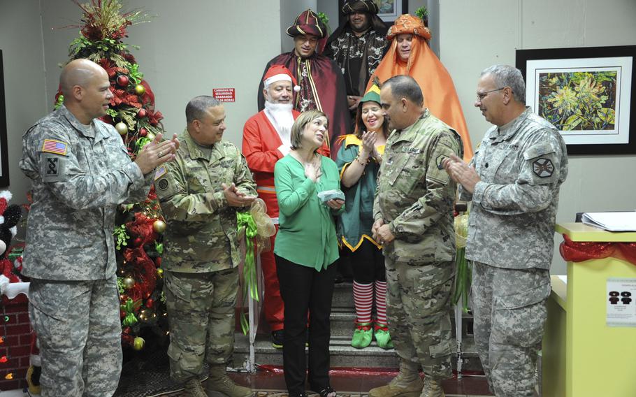 The 1st Mission Support Command, U.S. Army Reserve ? Puerto Rico and U.S. Army Garrison Fort Buchanan staff delivered to the Casa Cuna and Sociedad Pro Hospital del Nino some Christmas gifts that were donated as a part of ?Operation Feliz Navidad? on Dec. 22, 2015, in San Juan, Puerto Rico.