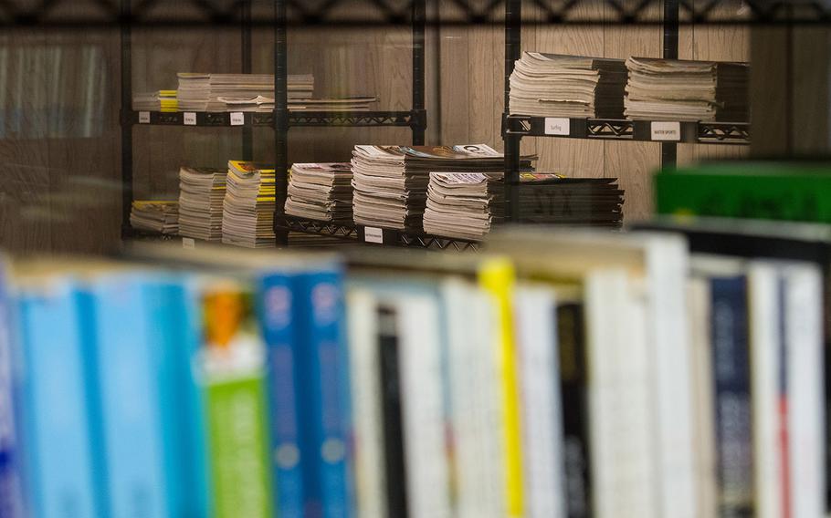 A library at Guantanamo Bay, Cuba houses nearly 30,000 books, 2,400 magazines, 2,900 DVDs, 8,900 CDs and 270 video games available to cooperative detainees held at the detention facilities there.