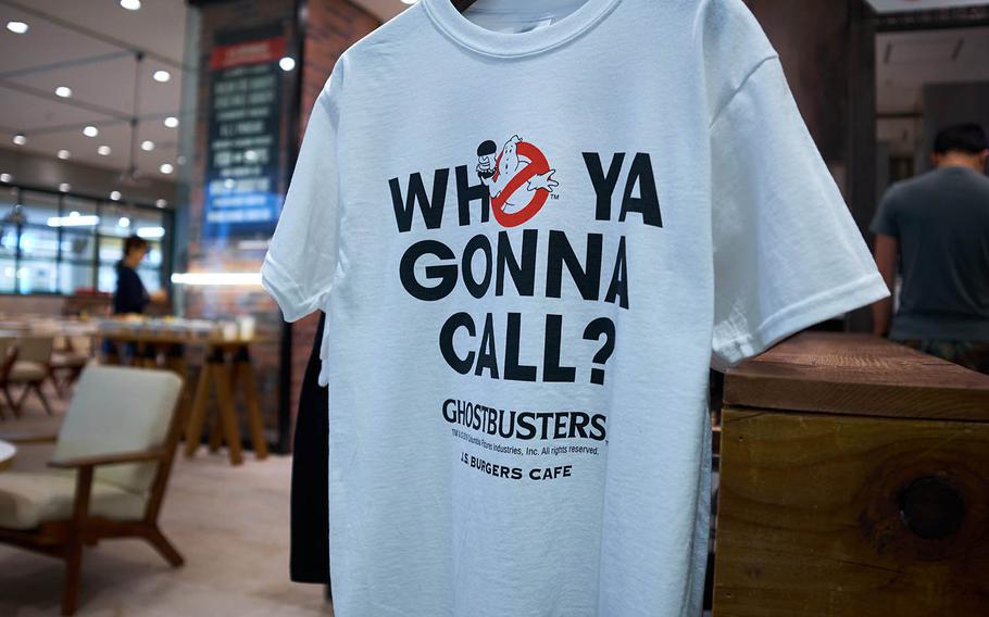 In addition to the new "Ghostbusters"-inspired menu, the Tokyo-based burger chain J.S. Burgers Cafe, is selling T-Shirts and other memorabilia.