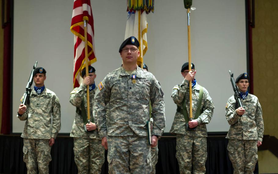 Spc. Nathan Currie was awarded the Army's highest noncombat honor medal for his heroic actions in August 2014, pulling the driver out of a vehicle submerged in an alligator-infested pond in Georgia.