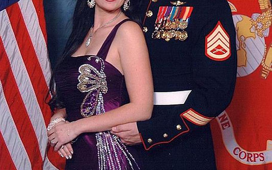 Gunnery Sgt. Daniel Price, seen here with his wife, Rachel, was posthumously awarded the Silver Star for his heroic actions in Afghanistan in 2012. 