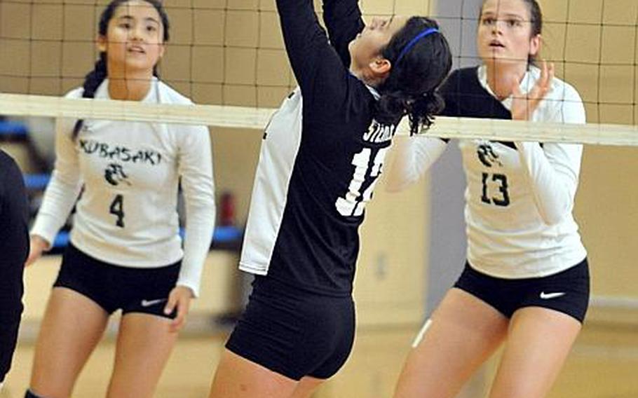 Seoul American experimented with sophomore Faith Stehle at setter and it paid off as the Falcons finished second in Korea's regular season and third in the league postseason tournament.
